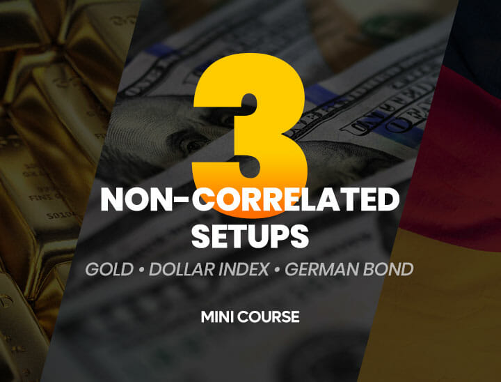 3 Non-Correlated Setups (Gold, Dollar Index German Bond)