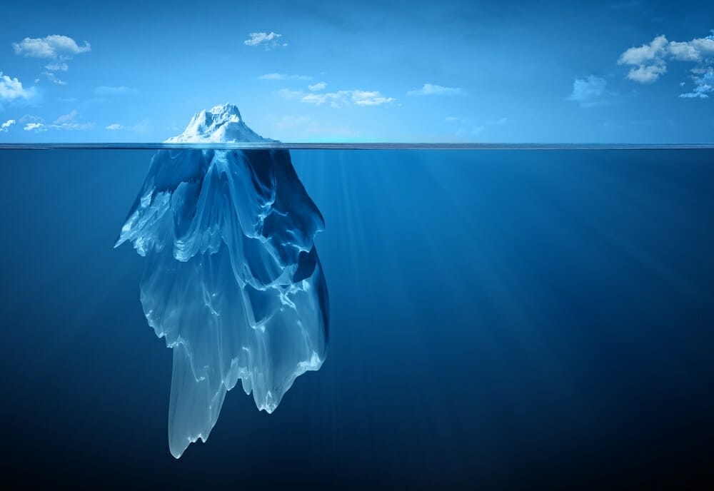 A look underwater reveals the largest part of an iceberg, just like trading iceberg orders.